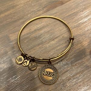 Alex and Ani Gold Phi Sigma Sigma Sorority Charm Bangle